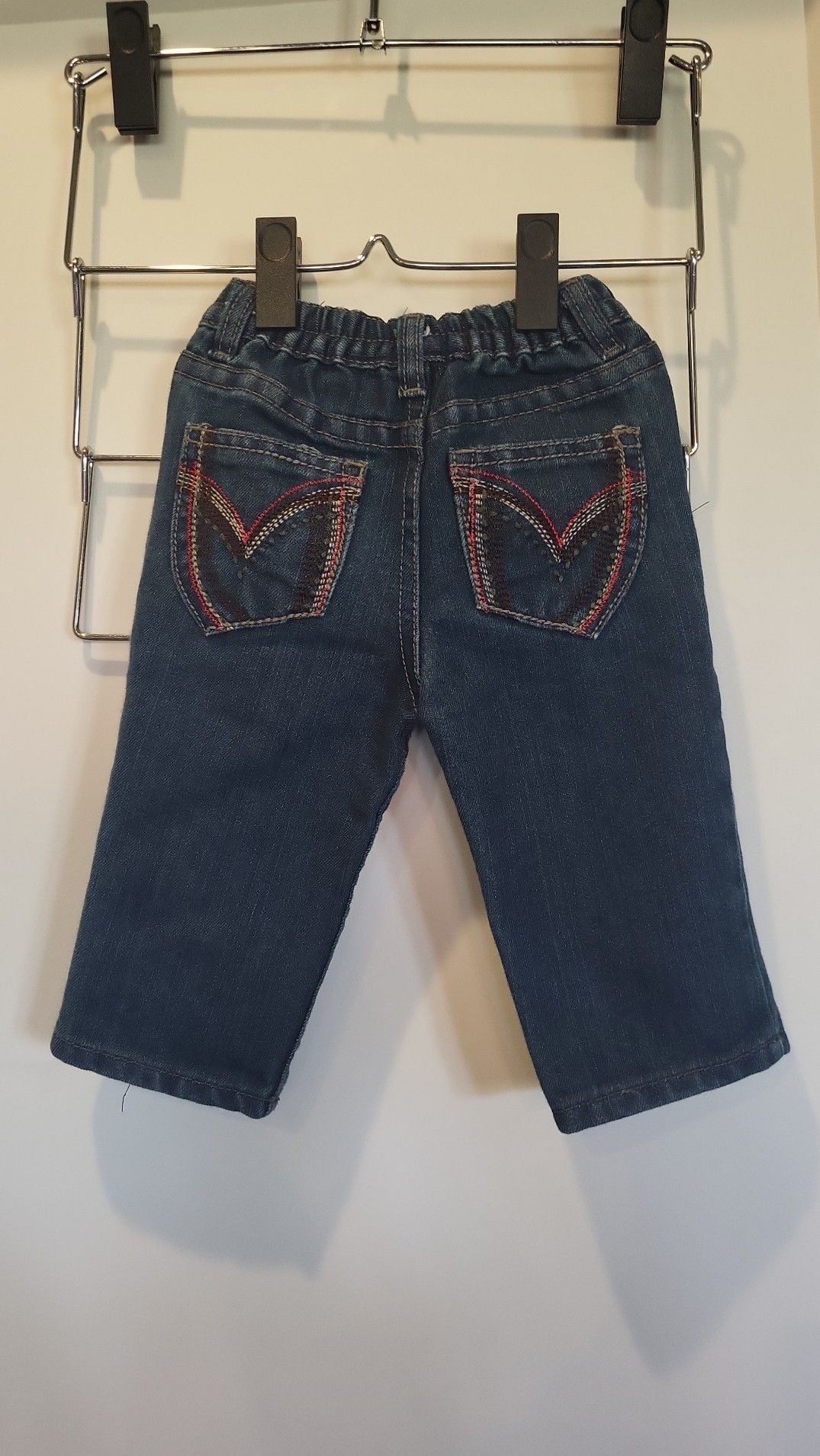 Vintage Mecca Baby Boys Denim Jeans Size 6-9 Months Embroidered Back Pockets 3