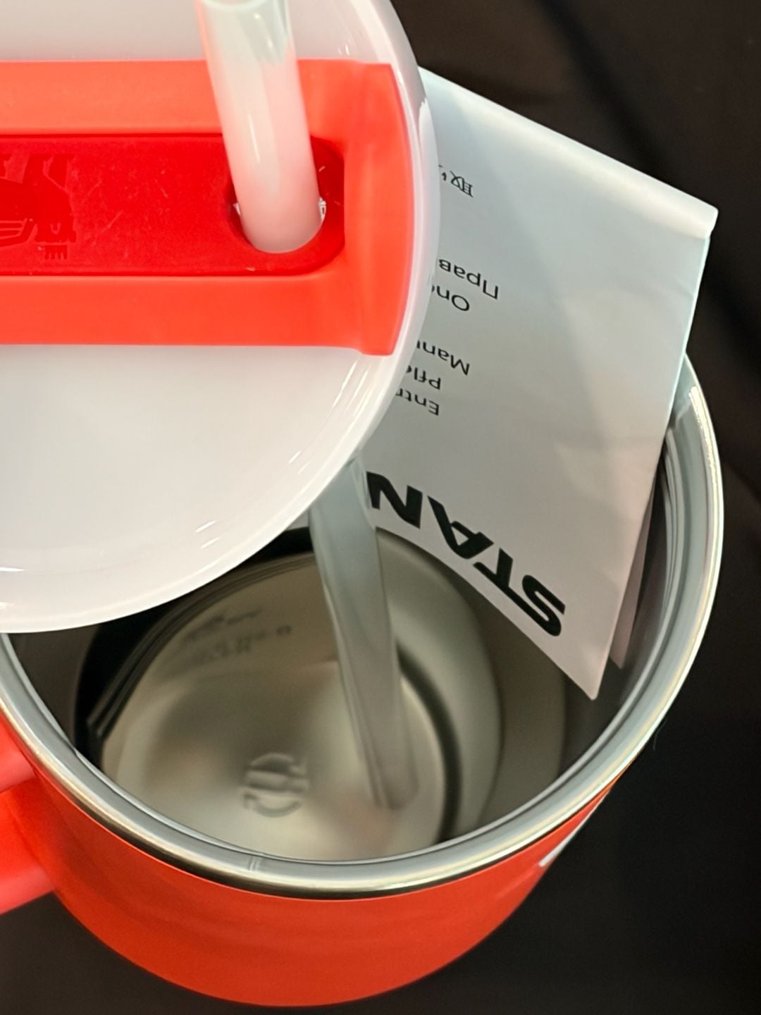 Stanley 40 oz Quencher H2.0 FlowState Tumbler in Hot Coral 5