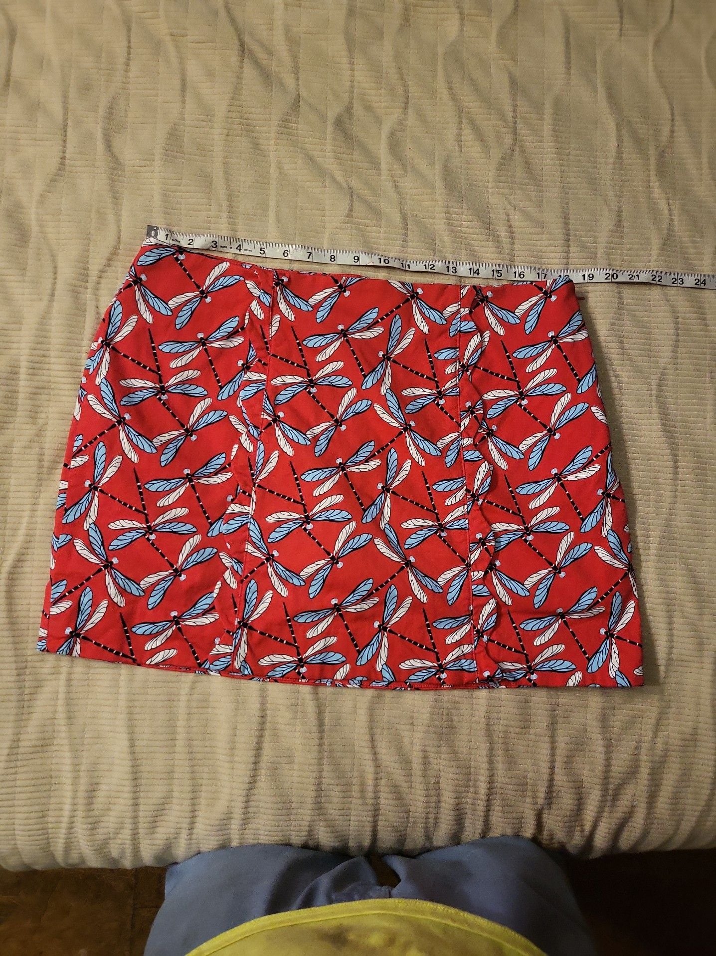 Crown & Ivy Dragonfly Print Red Skort Women's Size 14 3