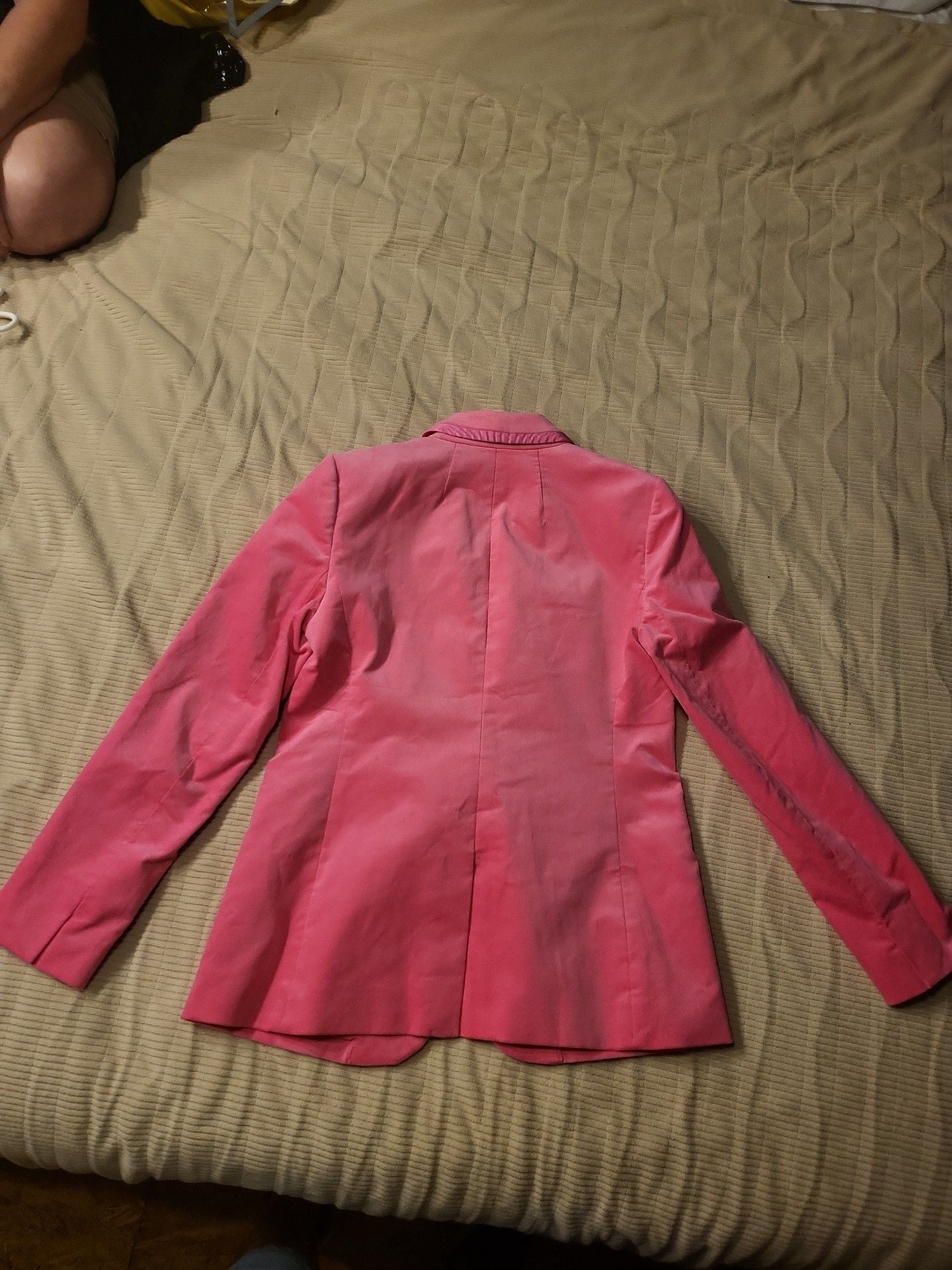 J.Crew Women's Pink Cotton Velvet Parke Blazer Jacket Size 4 5