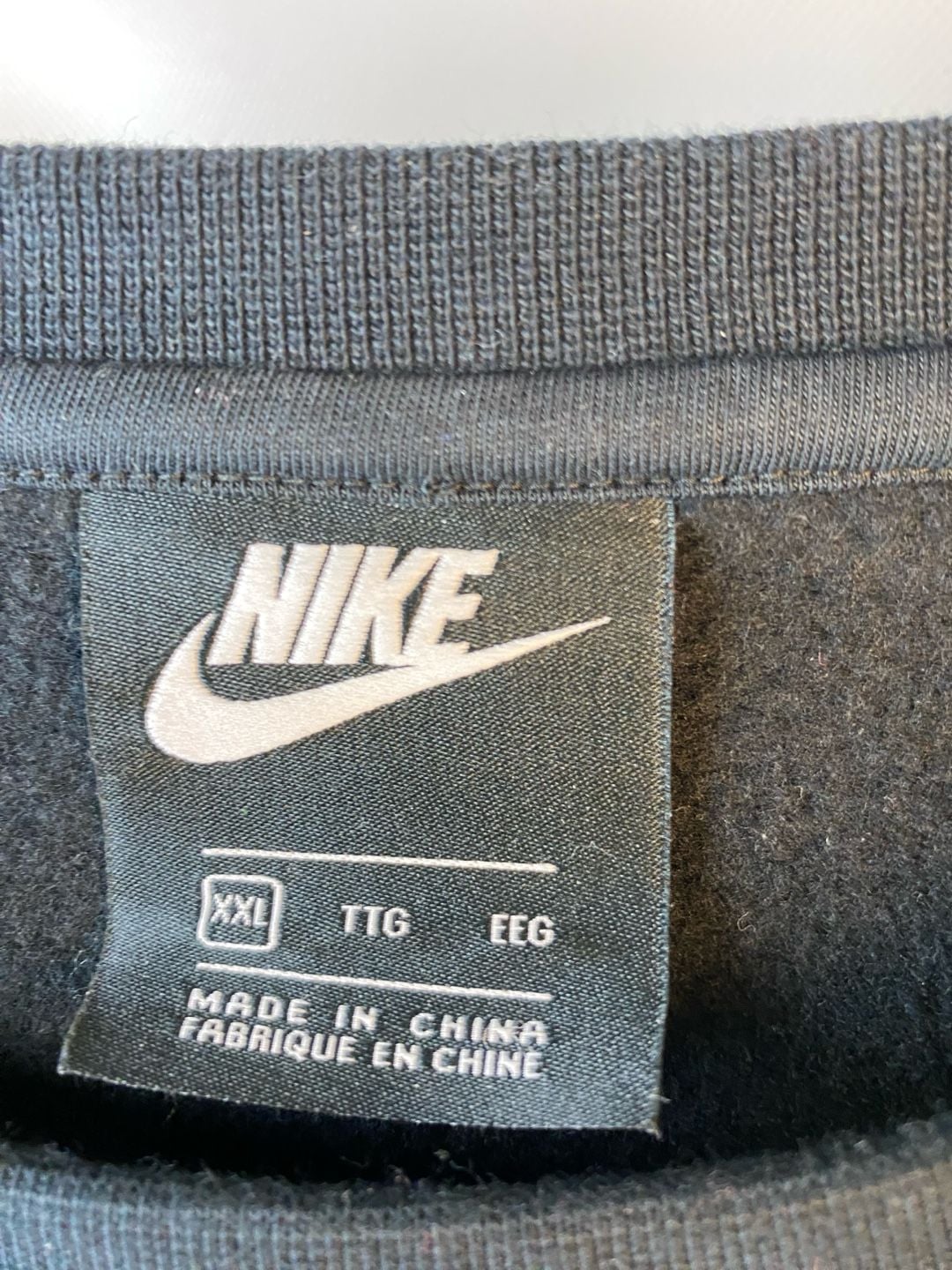 Nike Air Sportswear Fleece Crewneck Sweatshirt Black/White 4