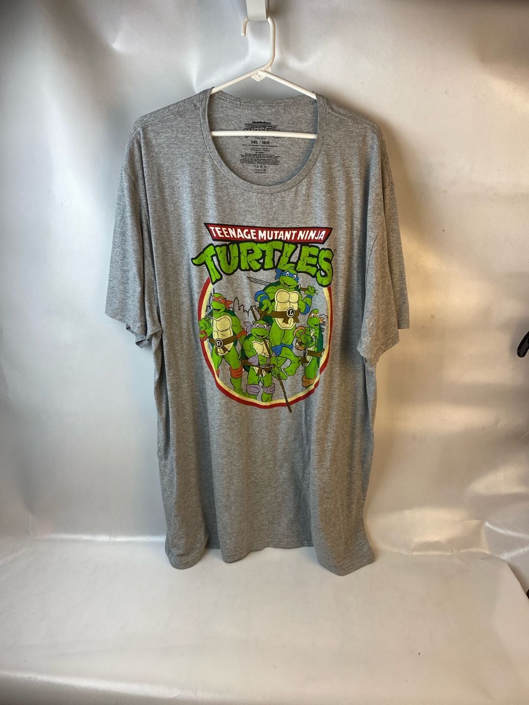 Teenage Mutant Ninja Turtles Men's 3XL Graphic T-Shirt Gray Heather 2