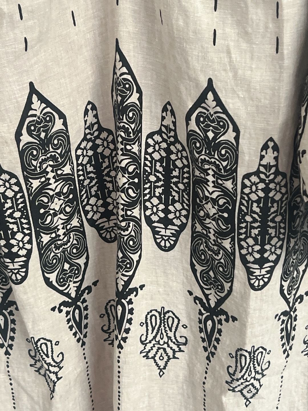 Banana Republic Embroidered Linen V-Neck Dress 5