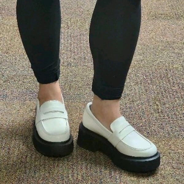 Wild Fable White Lacey Platform Chunk Loafer