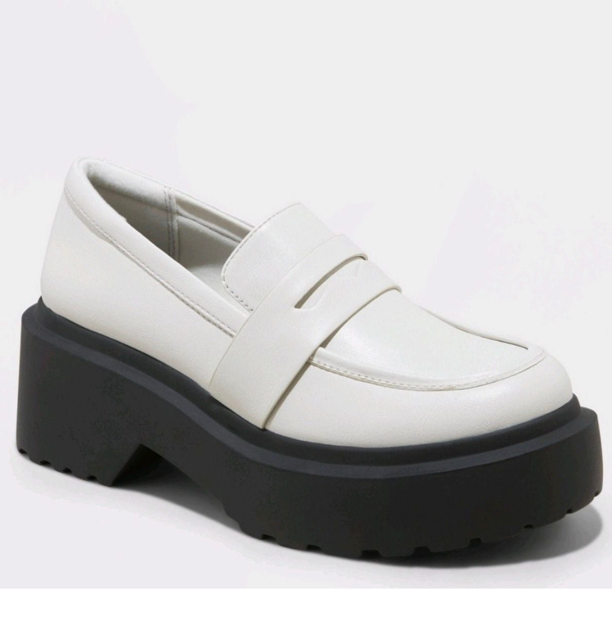 Wild Fable White Lacey Platform Chunk Loafer 3