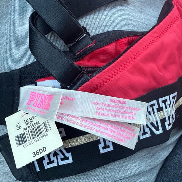 Victoria's Secret PINK Red Wear Everywhere Push-Up Bra - 36DD NWT
