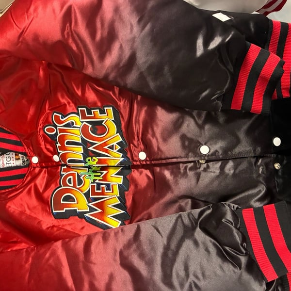 Dennis The Menace Headgear Classics Red and Black Gradient Satin Jacket