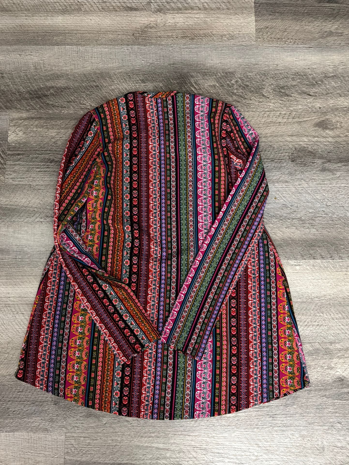 Show Me Your Mumu Mellow John Bell Tunic Sweater in Multi-Striped Boho Pattern 5