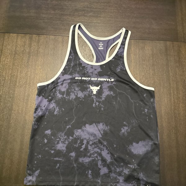 Under Armour Project Rock Men's 'Do Not Go Gentle' Iron Paradise Tank Top GYM 