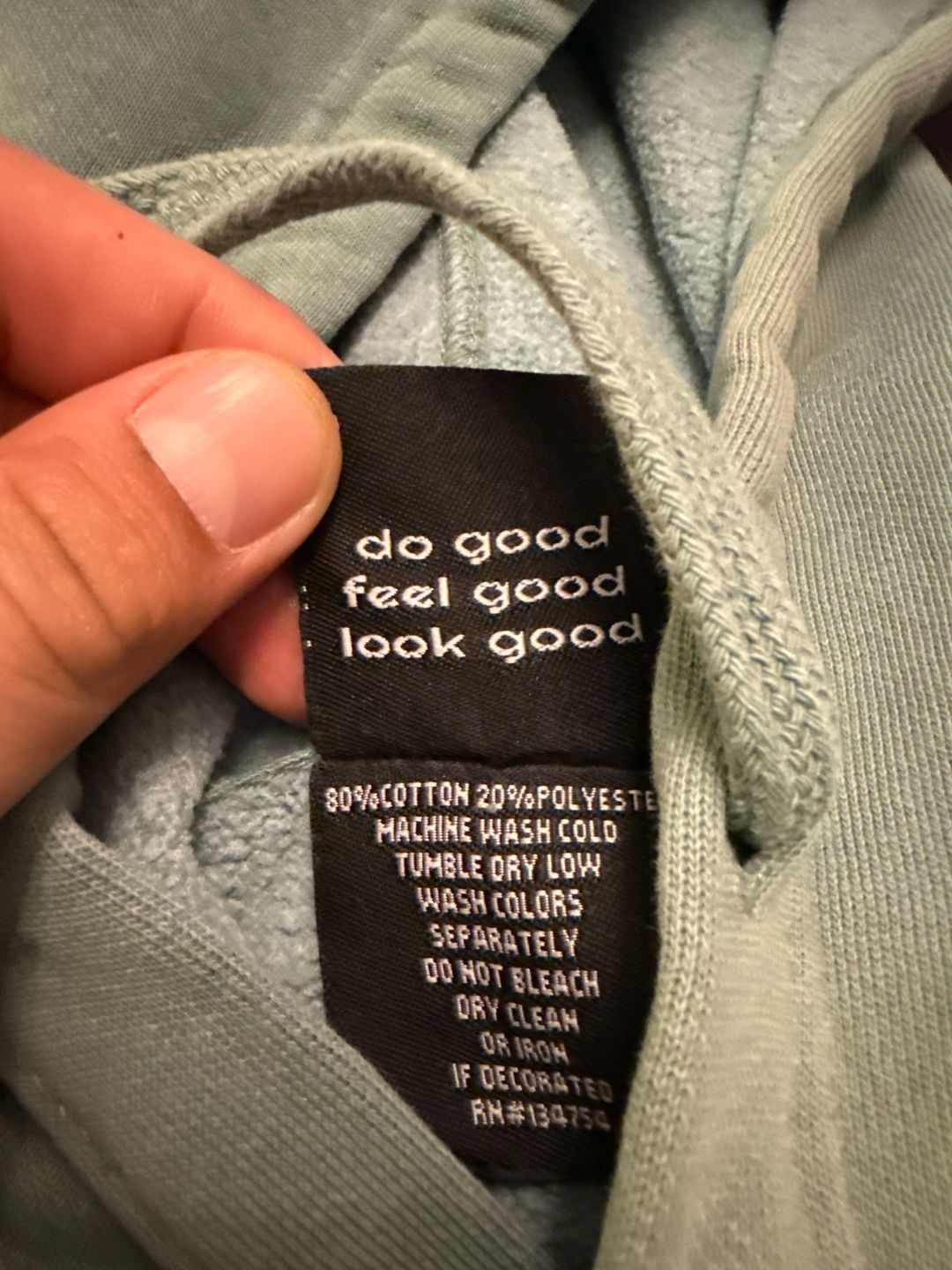 ALL GOOD Cape Cod Pigment Dyed Vintage Hoodie Sage Green XL 7