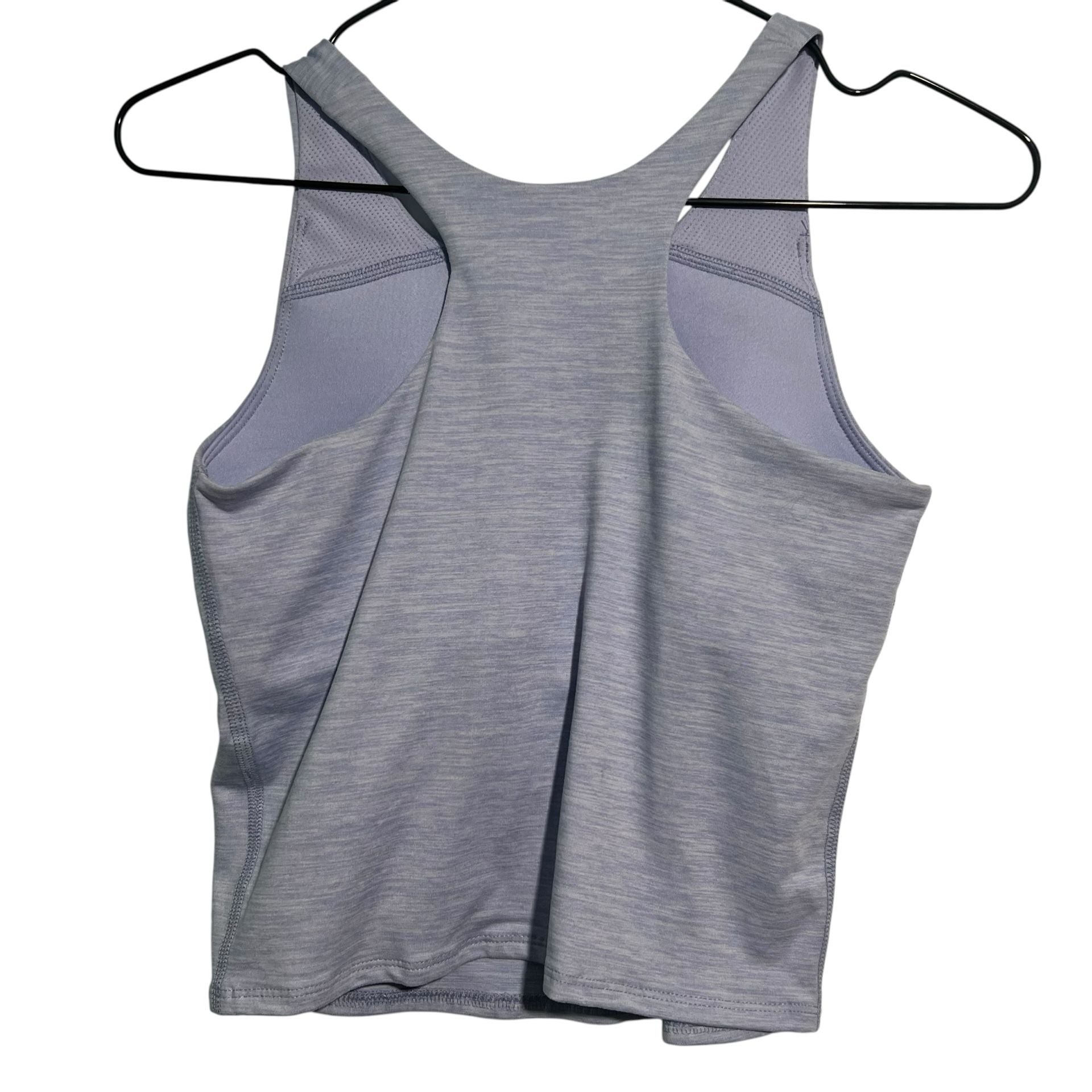 Adidas Women's Tight Fit Aeroready Racerback Crop Tank Top in Heathered Purple 3