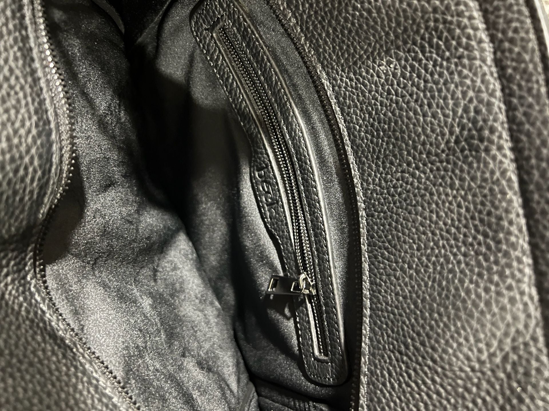 Beck Bags Lou Crossbody Black Pebbled Leather Large Tote 8