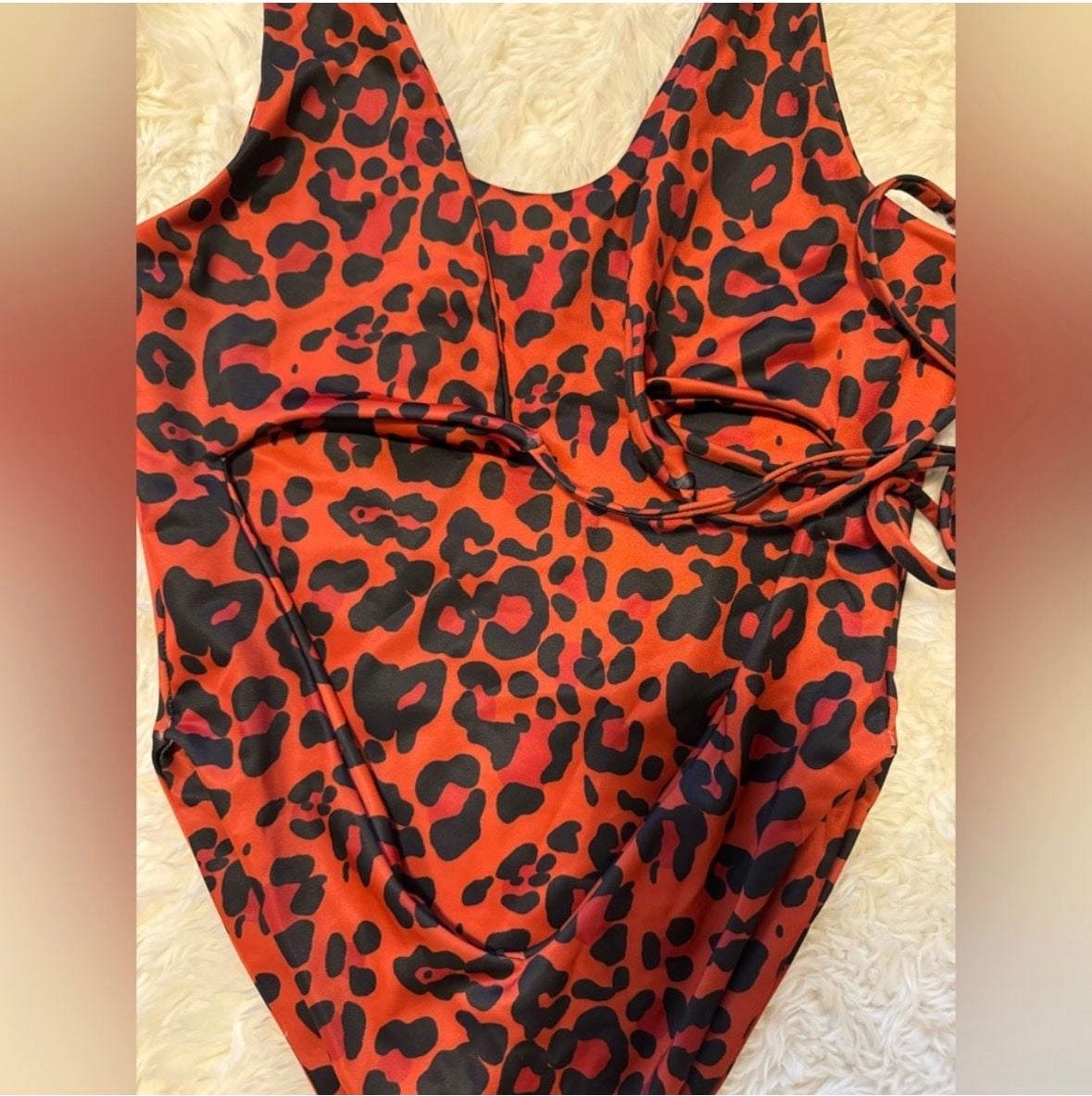 Fashion Nova Vitamin Sea Red Leopard Cutout One Piece Swimsuit 5