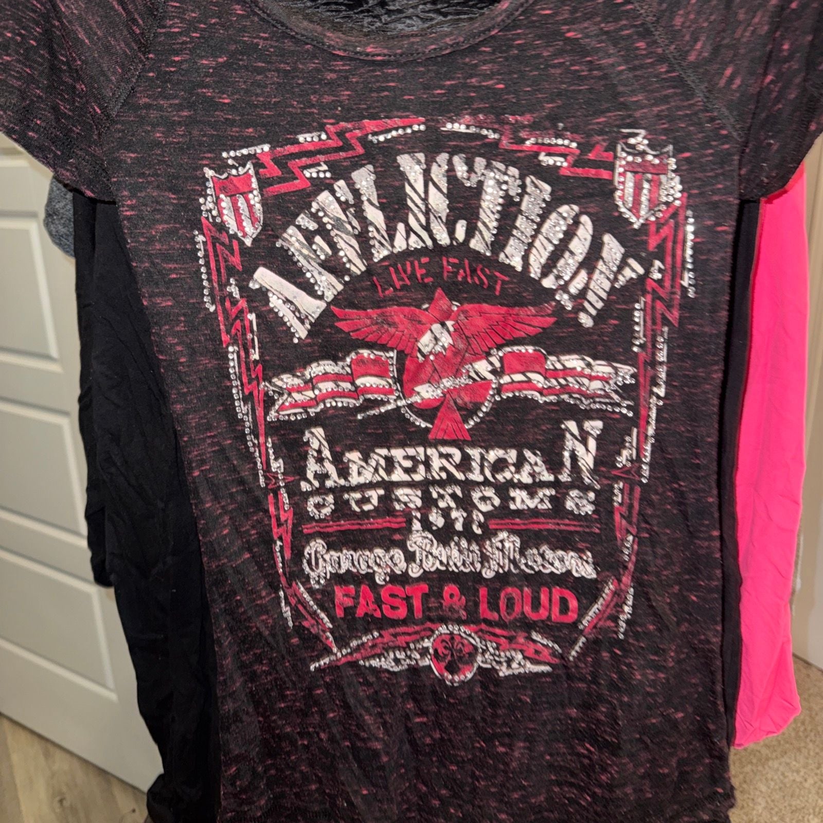 Affliction American Customs Live Fast Fast & Loud Burnout Graphic T-Shirt 3