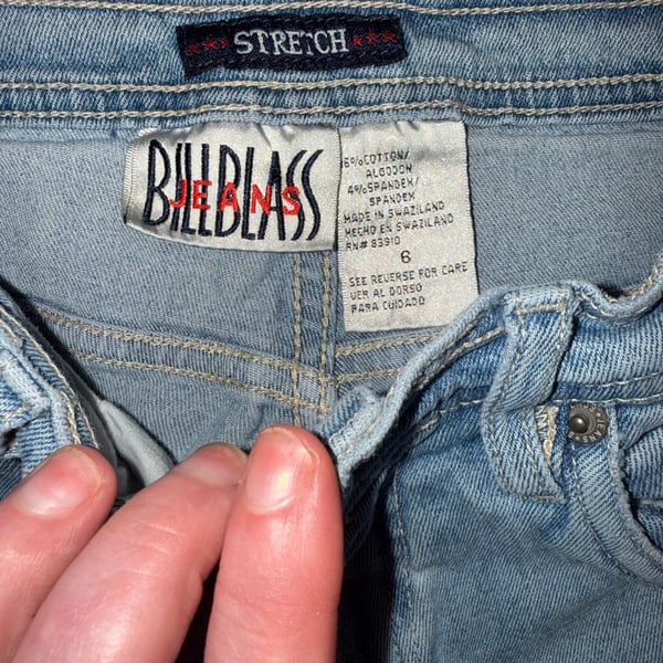 Vintage Bill Blass Wide leg cropped jeans size 12 Light wash y2k 90s 00s