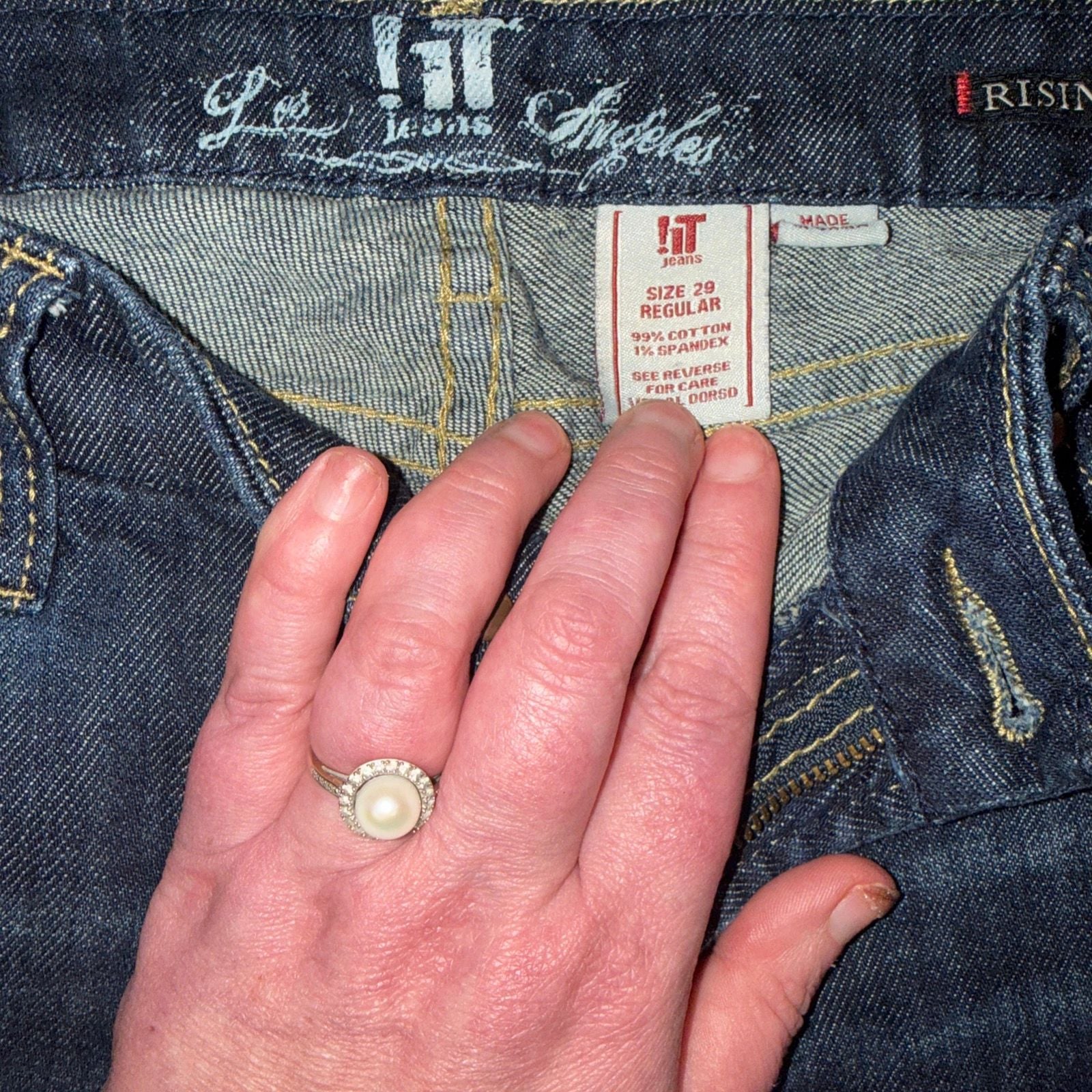 !iT Jeans Los Angeles Rising Sun Low Rise Bootcut Denim Jeans Size 29 Regular 4