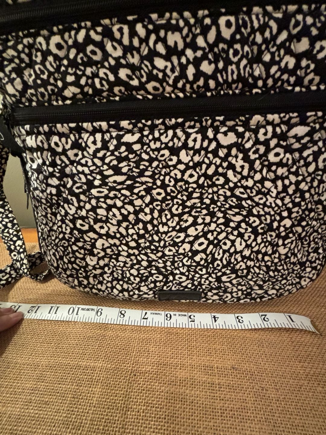 Vera Bradley Zip Hipster Crossbody in Camocat Black & White Animal Print 6