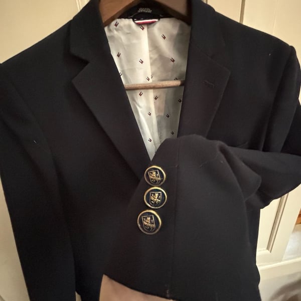 Tommy Hilfiger Boys Navy Single Breasted Crest Buttons Sz 16 