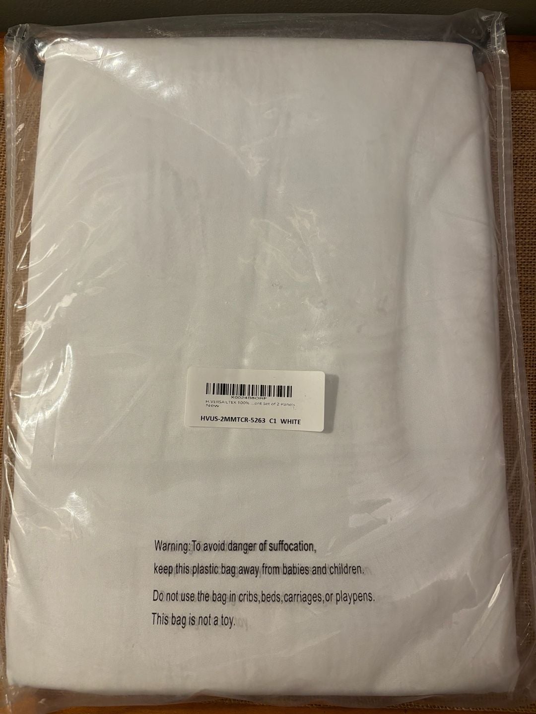 H.VERSAILTEX Linen Curtains Elegant Natural Linen blend 2 panel set 52x84" White 2
