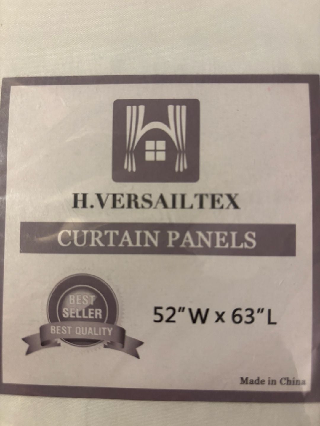 H.VERSAILTEX Linen Curtains Elegant Natural Linen blend 2 panel set 52x84" White 4