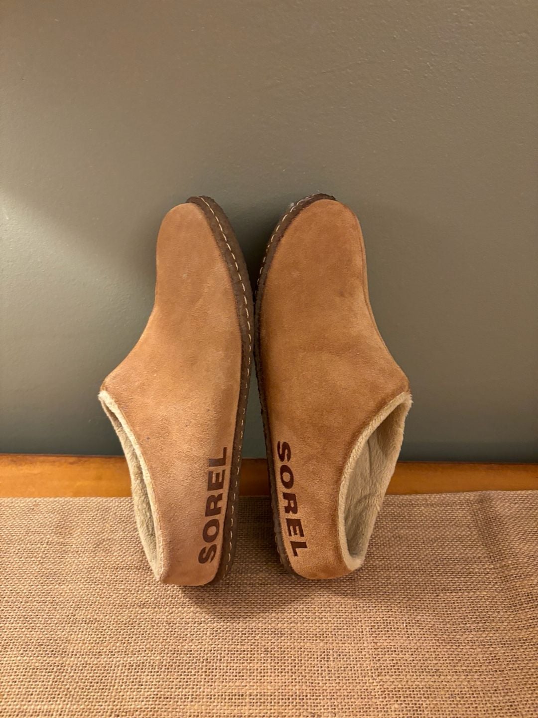 Sorel Youth Lanner Ridge II Suede Slipper Clogs - Camel Brown 4