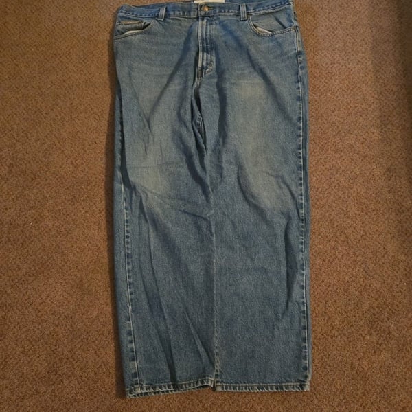 Vintage Natural Issue Loose Fit Straight Leg Blue Denim Jeans