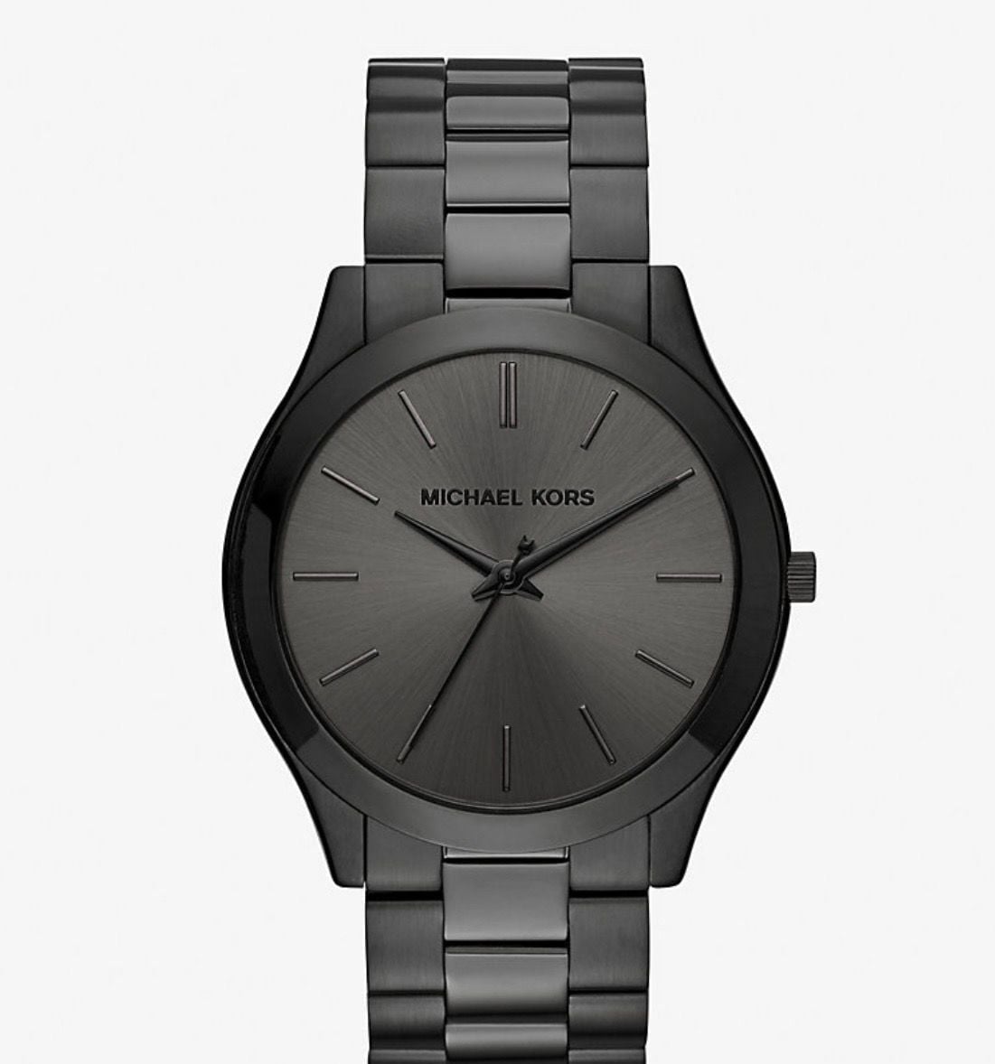 I Michael Kors MK8507 Oversized Slim Runway Black-Tone Stainless Steel Watch 2