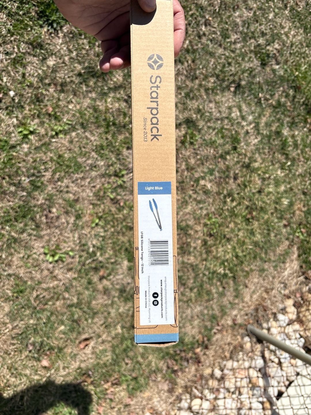 Starpack Basics Silicone Tongs 12-Inch Light Blue 1
