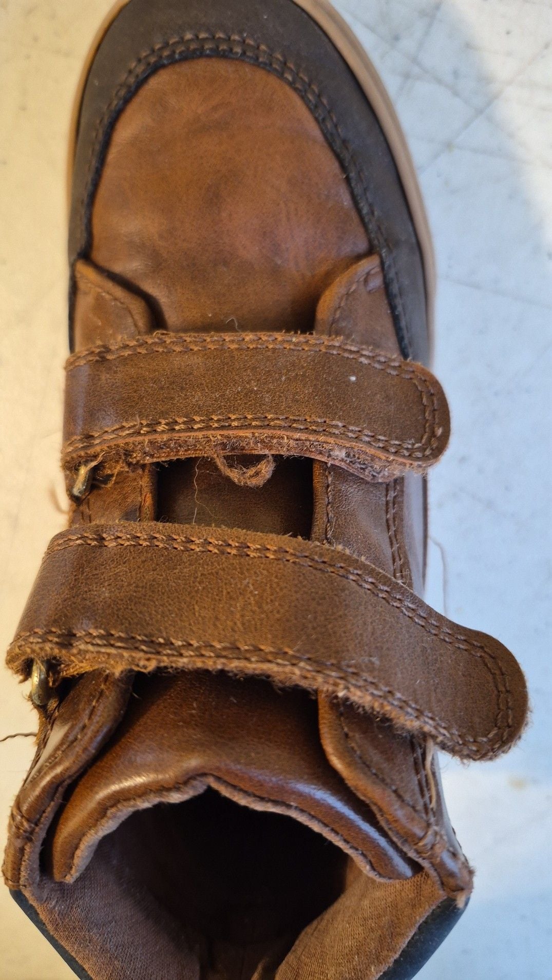 Cat & Jack Toddler Boys Xavier Brown High-Top Hook and Loop Sneakers Size 11 5