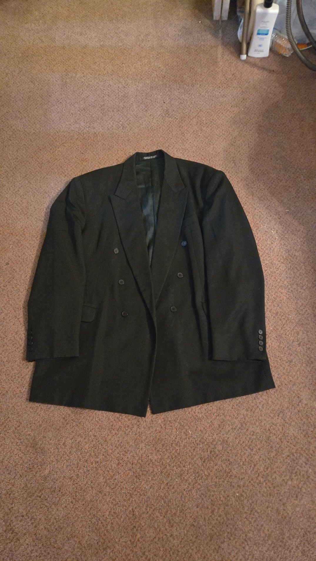 Vintage J.D. Christopher London New York Double Breasted Black Blazer Sport Coat 2