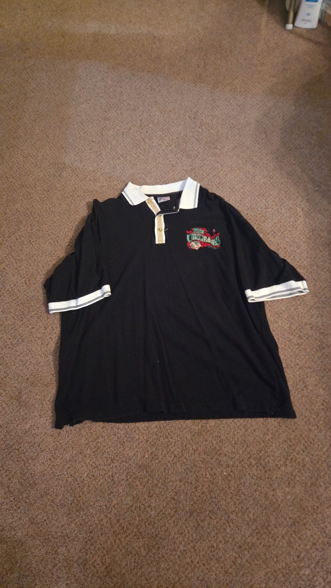 Vintage American Best New Orleans Embroidered Polo Shirt XXL 2