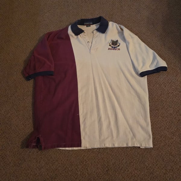 Vintage Dolphin Cove Jamaica Golf Colorblock Polo Shirt