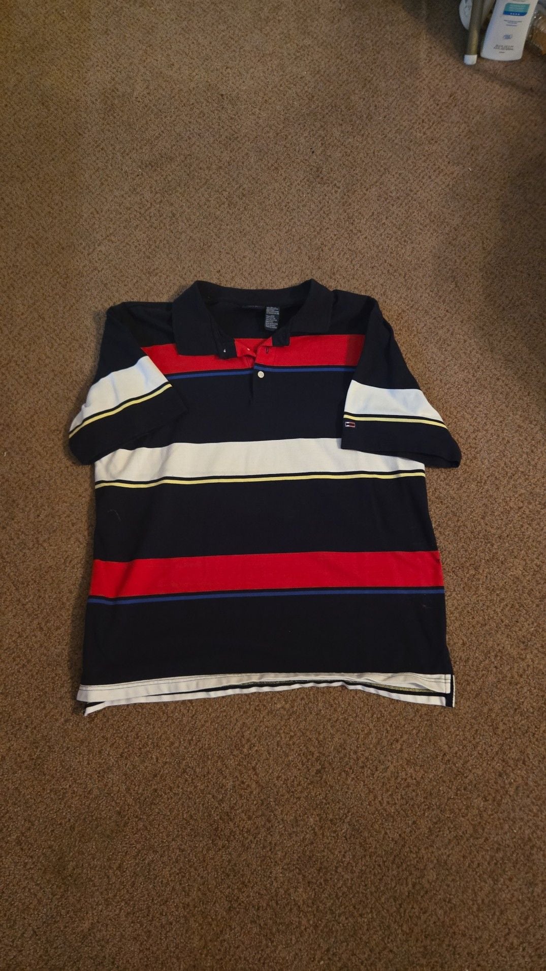 Vintage 90s Bugle Boy Striped Short Sleeve Polo Shirt XL 2