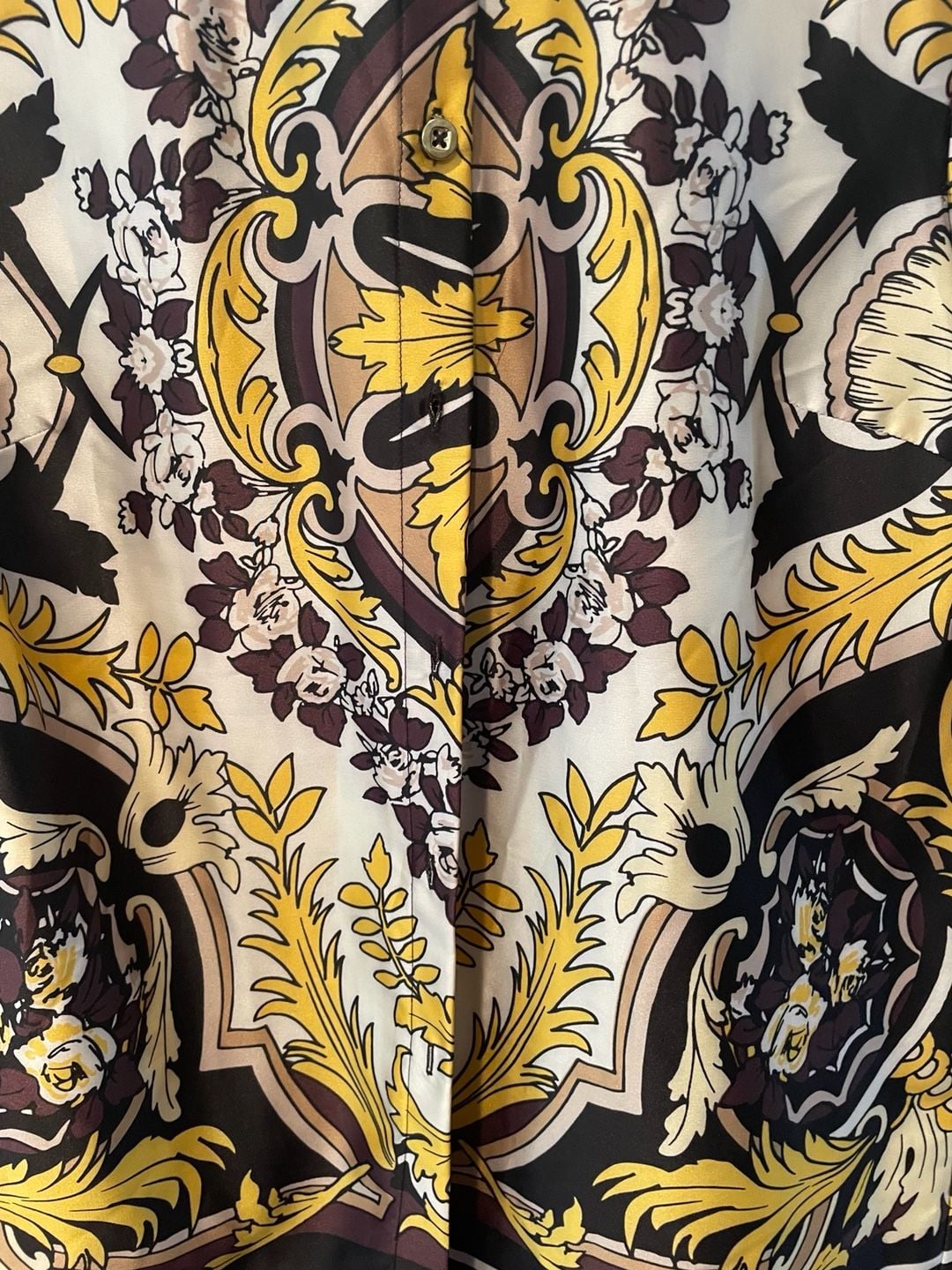 Boston Proper Baroque Scarf Print Button Up Blouse 4