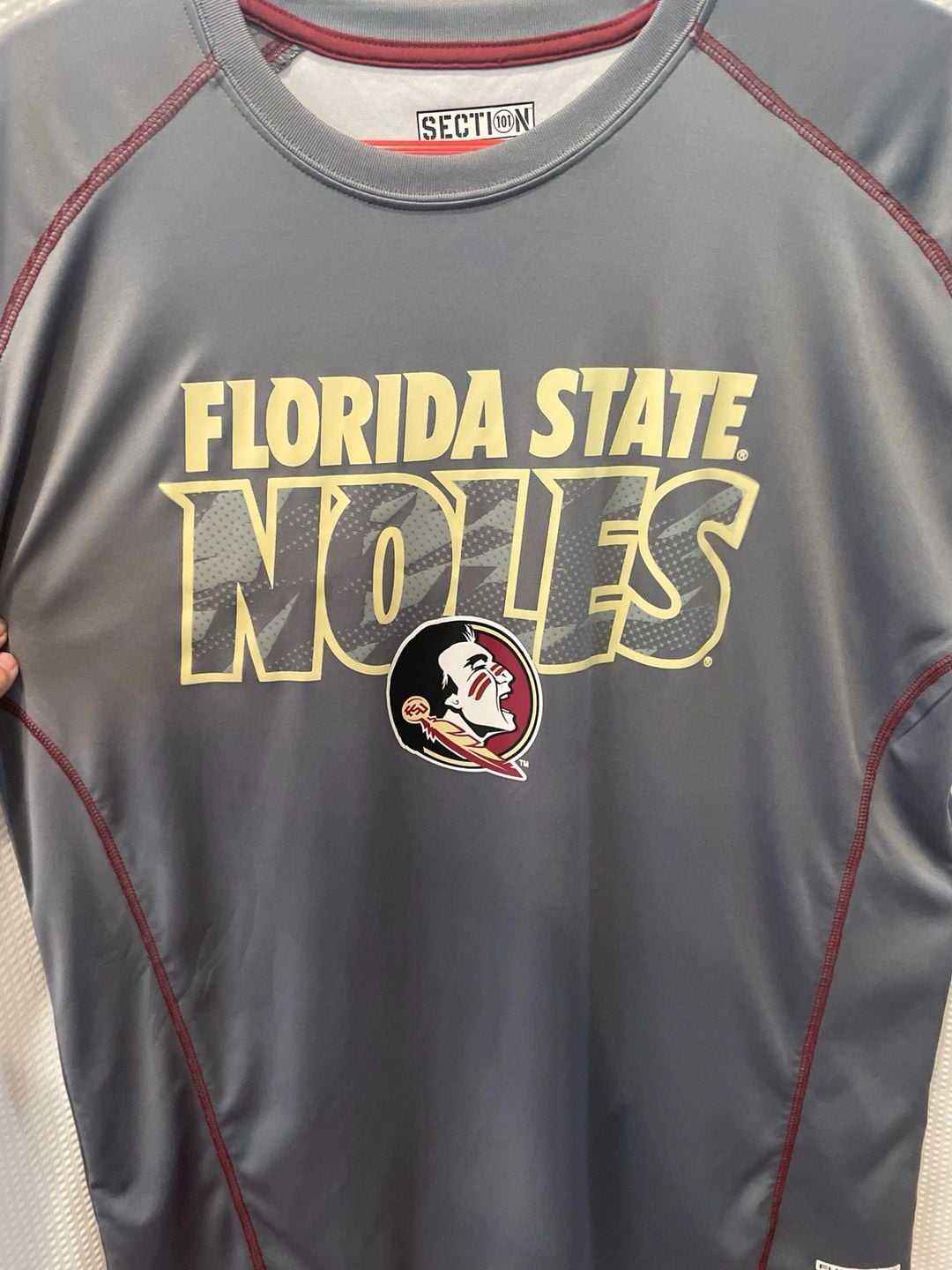 Florida State Seminoles Section 101 Fusion Fit Performance Shirt. Large. 3