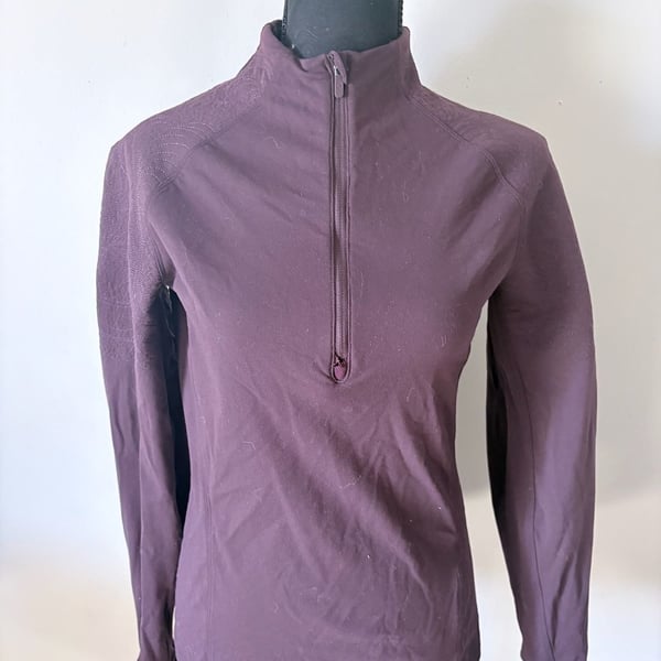 Lululemon Toasty Tech 1/2 Zip Pullover Black Cherry Size 4