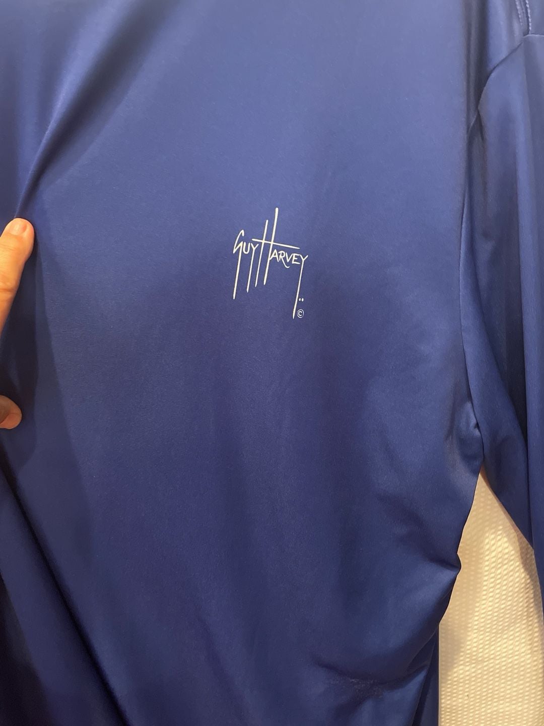 Guy Harvey Men's XL Blue Fishing Sun Protection Shirt 3