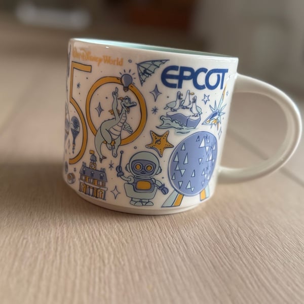 WDW Disney Parks 50th Anniversary Epcot Been There Series 14oz Mug Starbucks