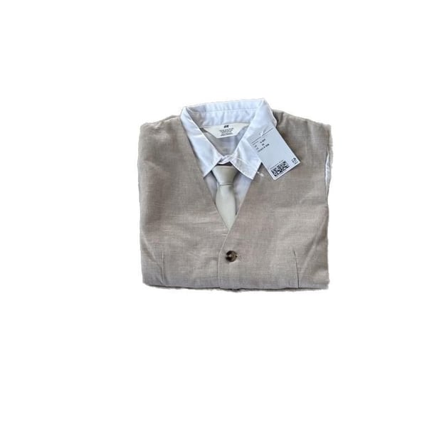 H&M Boys' 3-Piece Dressy Set - Light Beige/White (Size 9-10Y)