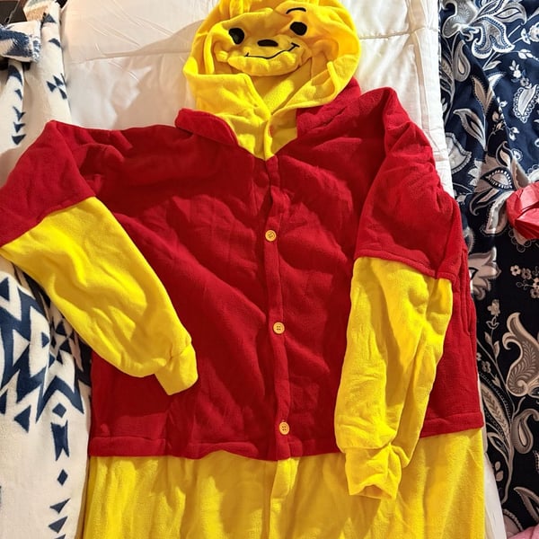 Disney Winnie the Pooh Adult Kigurumi Fleece Costume Union Suit Pajamas