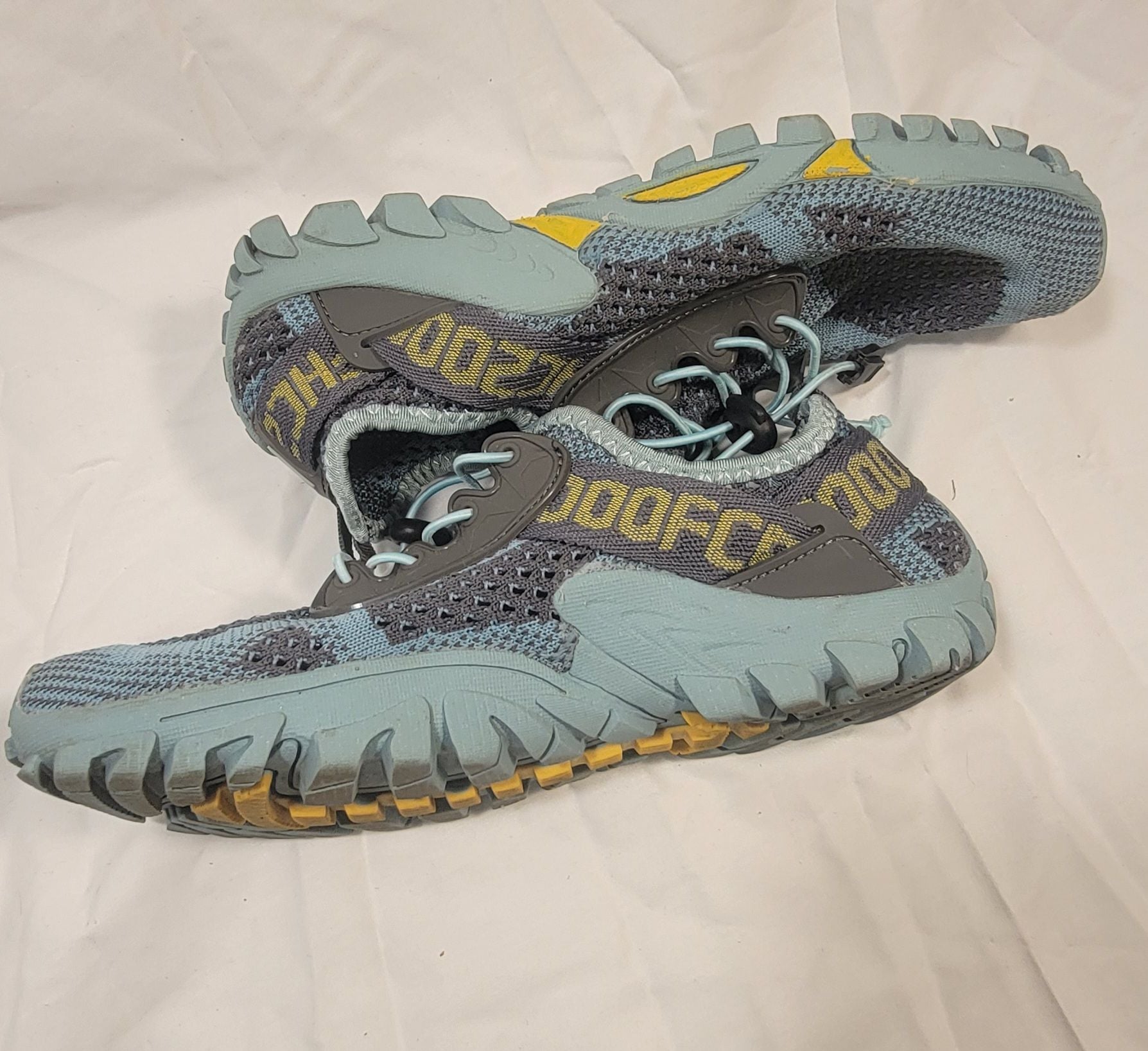 SOBASO Unisex Quick Dry Barefoot Water Shoes Blue Grey Hiking Aqua Shoes sz 8 2