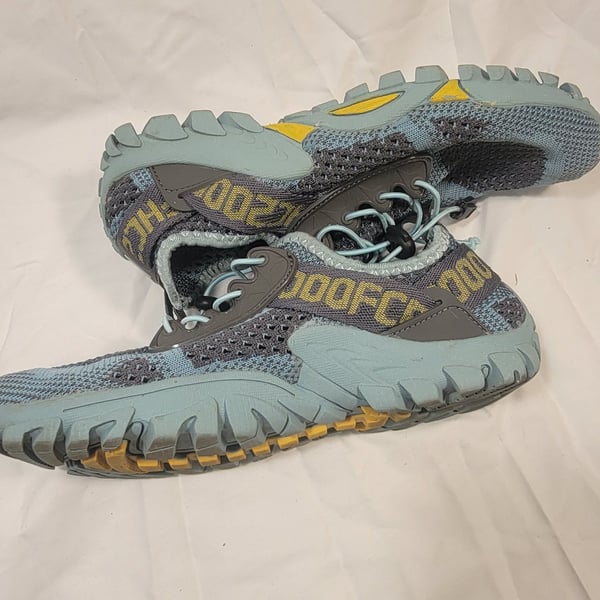 SOBASO Unisex Quick Dry Barefoot Water Shoes Blue Grey Hiking   Aqua Shoes sz 8