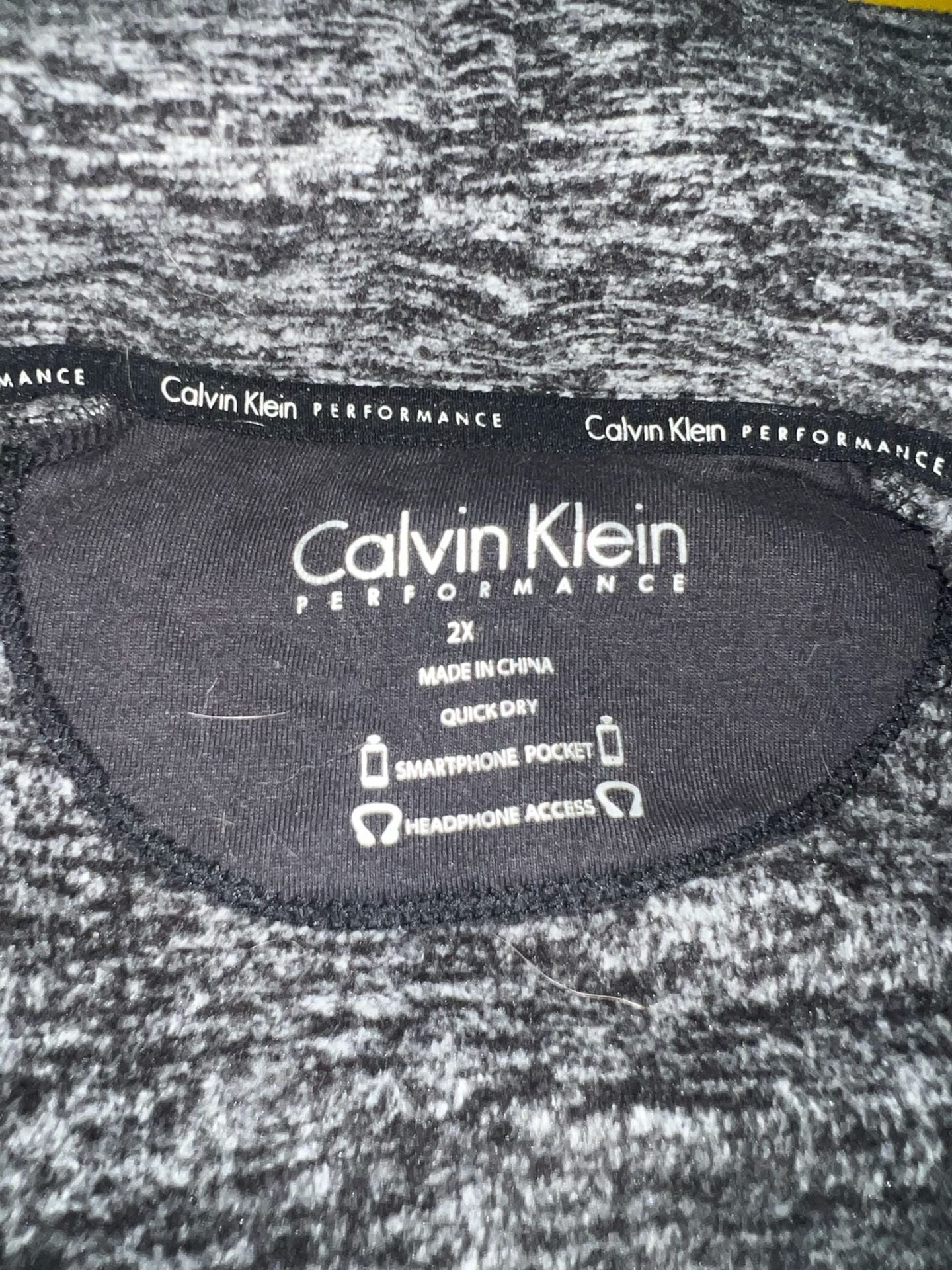 Calvin Klein Performance Women's Plus 2X Marled Fleece Full Zip Jacket 2