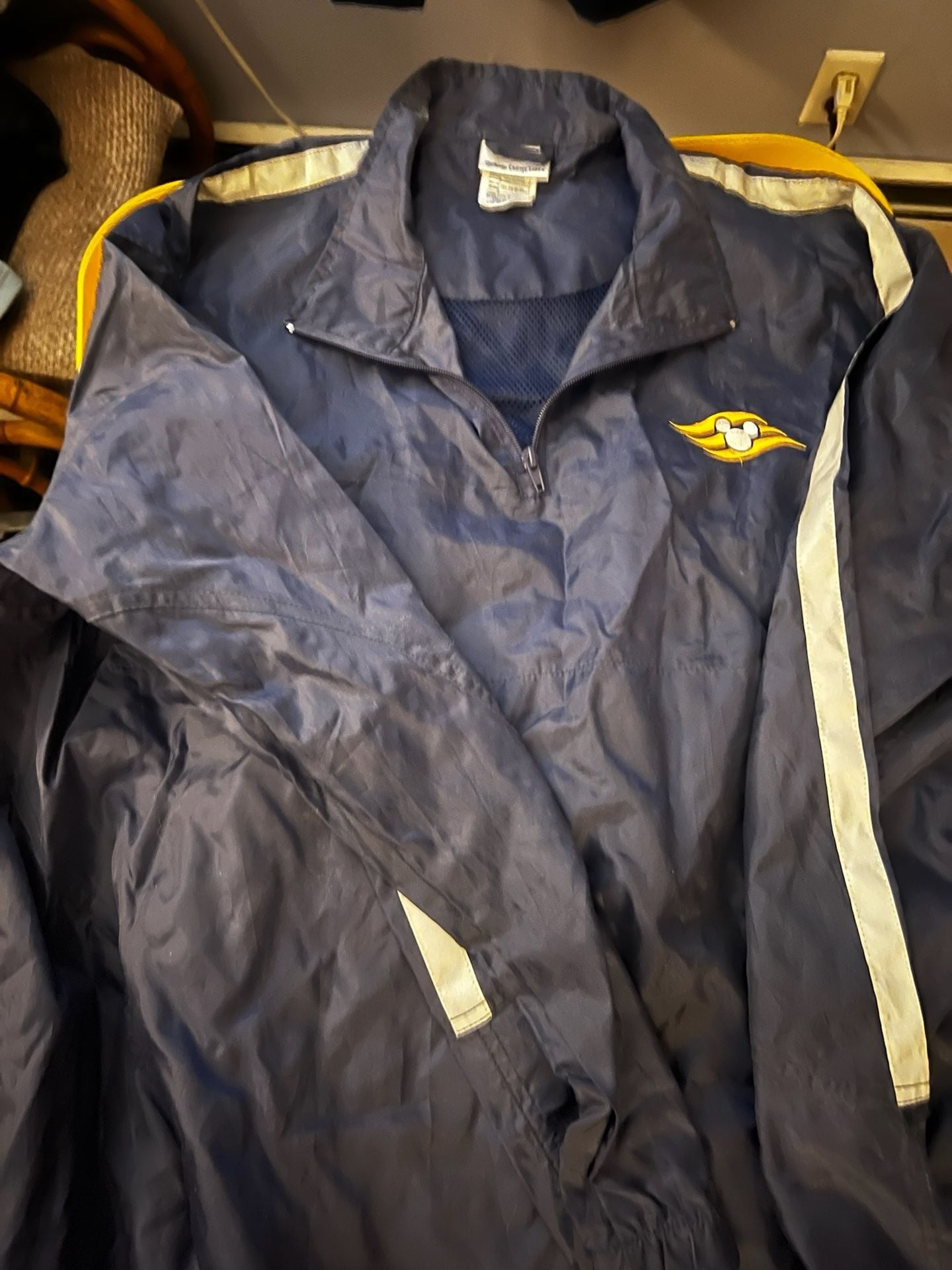 Disney Cruise Line Disney Dream 1/4 Zip Windbreaker Jacket Size XL/XXL 1