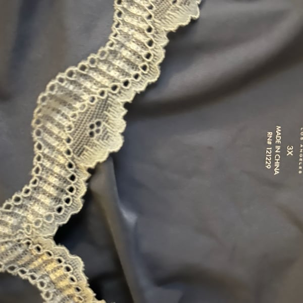Laundry by Shelli Segal Plus Size 3X Grey Lace Trim Pajama Set