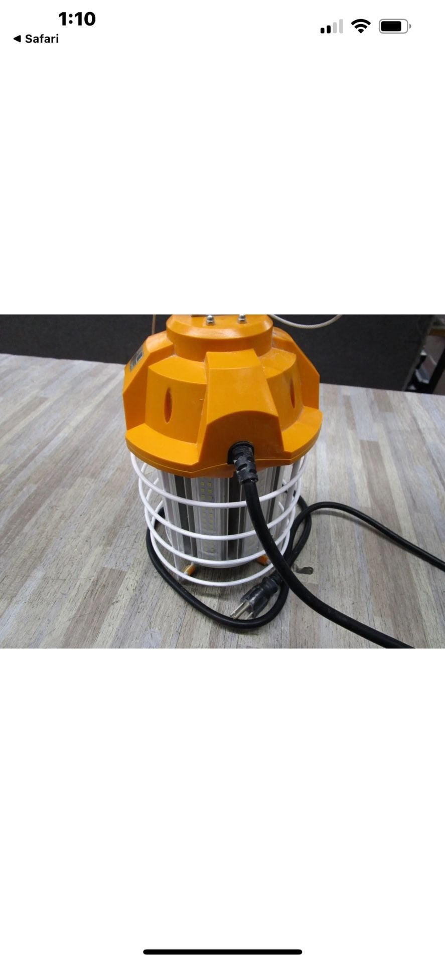 Topaz 100W LED Portable Temporary Construction Work Light 11000 Lumens 5000K 5