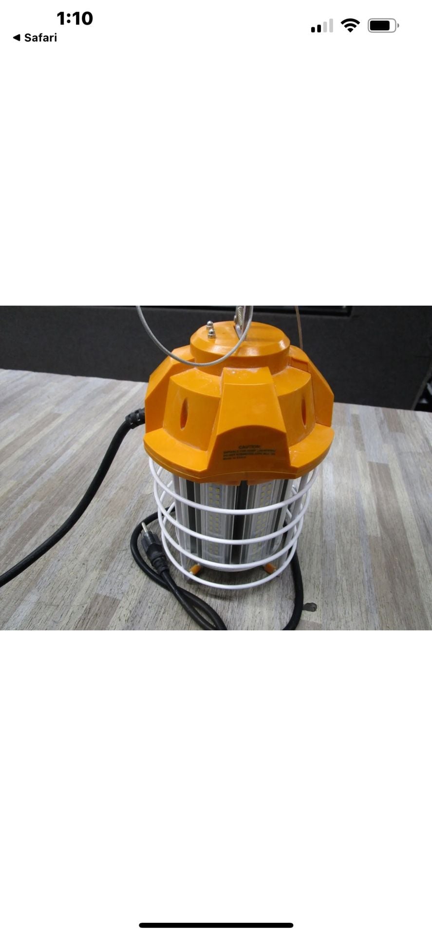 Topaz 100W LED Portable Temporary Construction Work Light 11000 Lumens 5000K 6