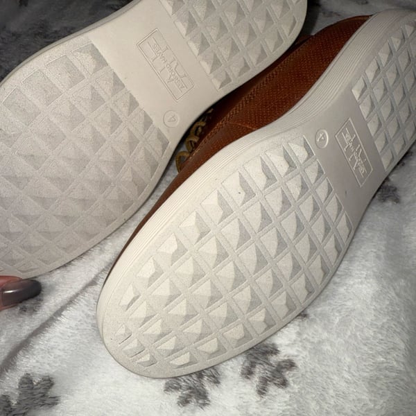 Ashford Hayes boys Cognac Perforated Faux Leather Casual Derby Sneakers