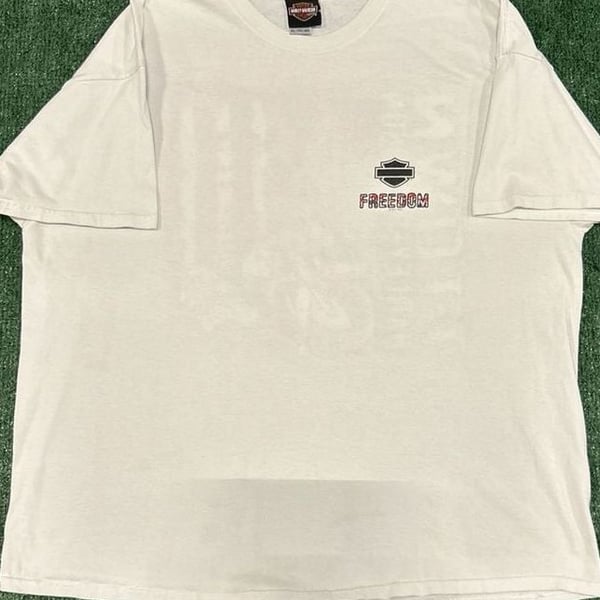 Vintage Harley-Davidson T-Town Tuscaloosa Alabama Freedom 2XL White T-Shirt