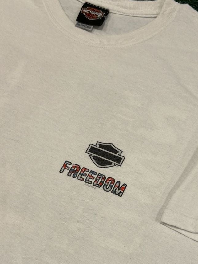 Vintage Harley-Davidson T-Town Tuscaloosa Alabama Freedom 2XL White T-Shirt 3